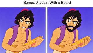 Illustration for article titled Disney Characters Without Their Beards Are Frightening
